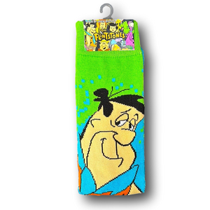 3/$20 The Flintstones Cartoon Fred Flintstone Funny Novelty Crew Socks - NWT
